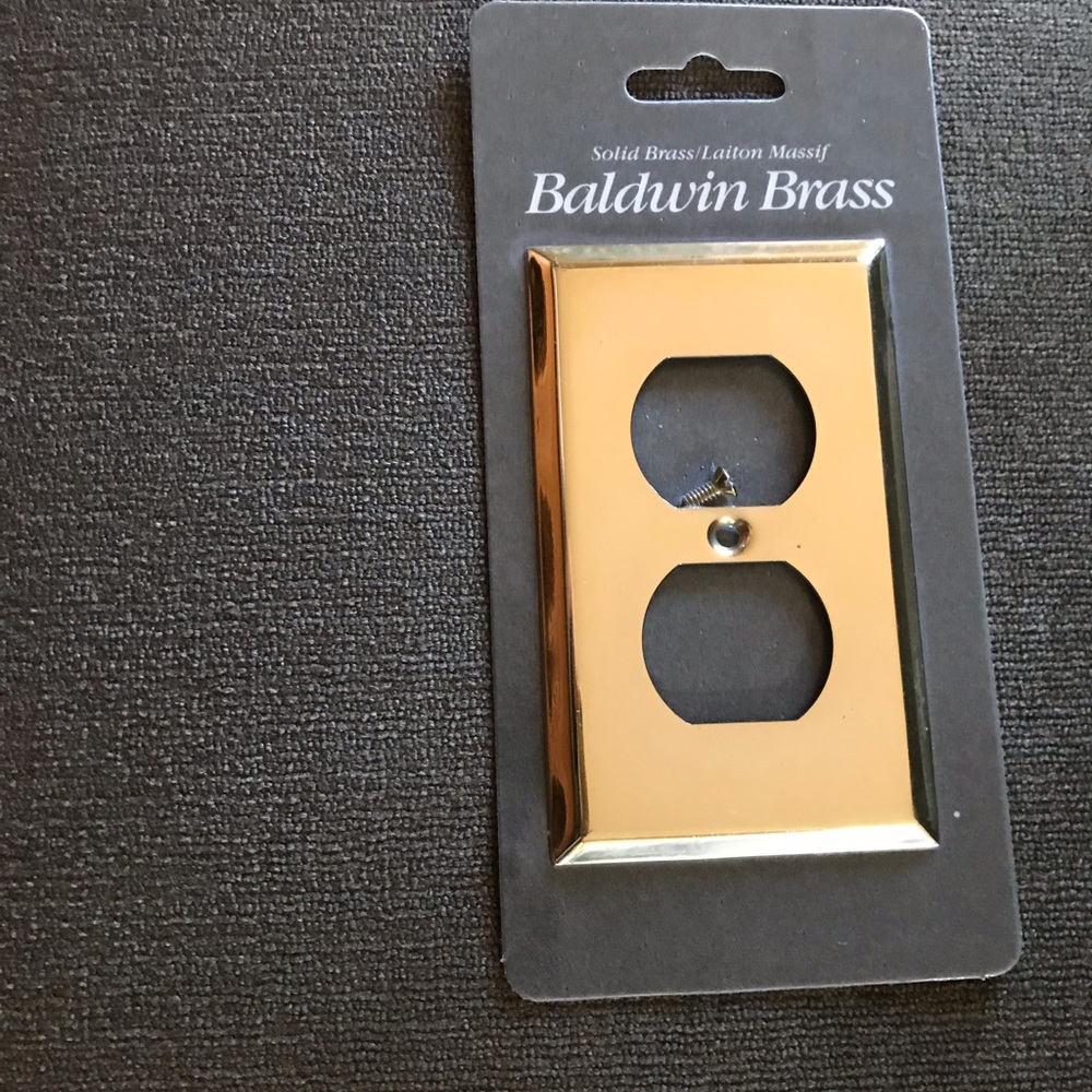 NWT (New in Package) Baldwin SOLID BRASS               Switch Plate